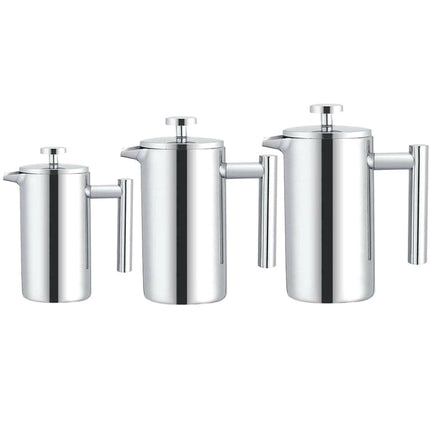 304 Stainless Steel French Pressure Coffee Pot Hand Made Tea Pot, Capacity:350ml-garmade.com