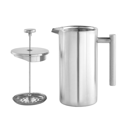 304 Stainless Steel French Pressure Coffee Pot Hand Made Tea Pot, Capacity:800ml-garmade.com
