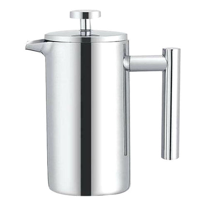 304 Stainless Steel French Pressure Coffee Pot Hand Made Tea Pot, Capacity:1000ml-garmade.com