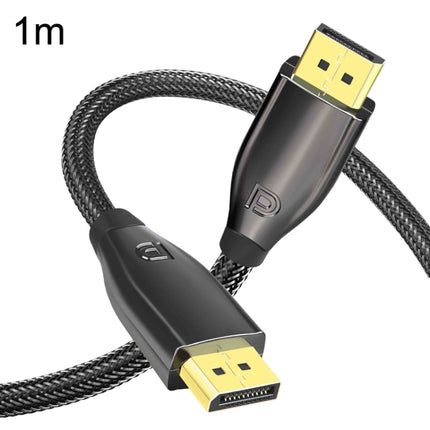 1m 1.4 Version DP Cable Gold-Plated Interface 8K High-Definition Display Computer Cable OD6.0MM 30AWG With Nylon Mesh(Black)-garmade.com