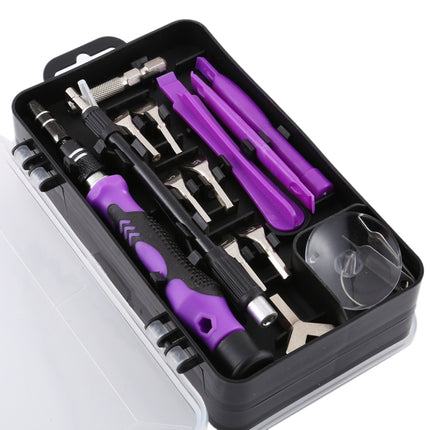 135 in 1 DIY Mobile Phone Disassembly Tool Clock Repair Multi-function Tool Screwdriver Set(Black Purple)-garmade.com