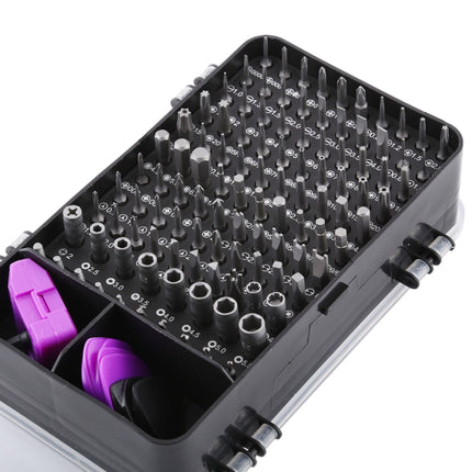 135 in 1 DIY Mobile Phone Disassembly Tool Clock Repair Multi-function Tool Screwdriver Set(Black Purple)-garmade.com