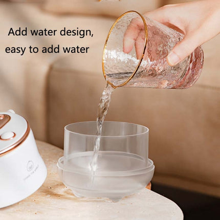 F08 Wired Water Replenishing Double Spray Humidifier LED Night Light Humidifier(White)-garmade.com