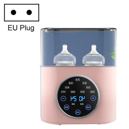 NUBITE N20 2 In 1 Double Bottle Warmer Sterilization Machine, Plug Type:EU Plug(Pink)-garmade.com