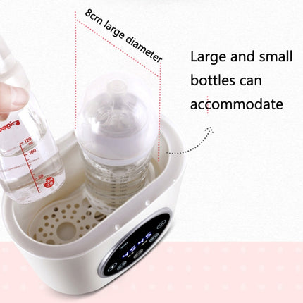 NUBITE N20 2 In 1 Double Bottle Warmer Sterilization Machine, Plug Type:EU Plug(White)-garmade.com