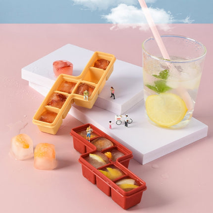 Homemade Building Blocks Style Ice Lattice Mini Creative Silicone Frozen Ice Cube Mould(Yellow)-garmade.com