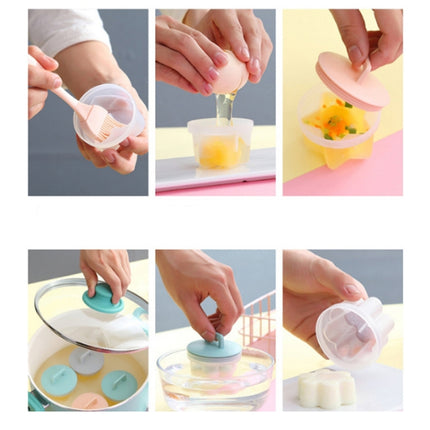 4 in 1 Home Creative Kitchen Steaming Egg Set with Oil Brush(Pink)-garmade.com
