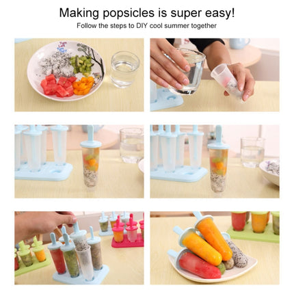 Summer DIY Creative Ice Making Box Popsicle Ice Cream Mould, Style:Popsicle(Red)-garmade.com