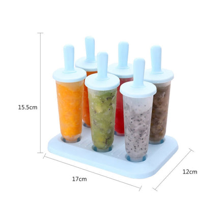 Summer DIY Creative Ice Making Box Popsicle Ice Cream Mould, Style:Popsicle(Blue)-garmade.com