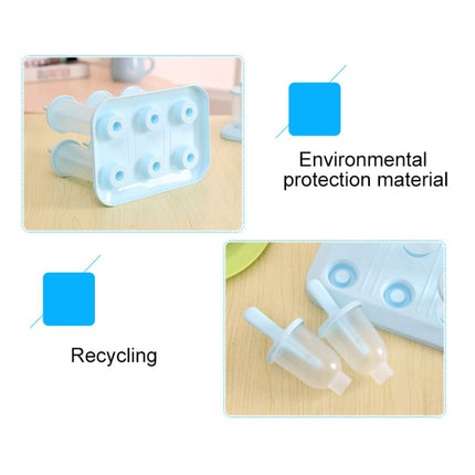 Summer DIY Creative Ice Making Box Popsicle Ice Cream Mould, Style:Popsicle(Blue)-garmade.com