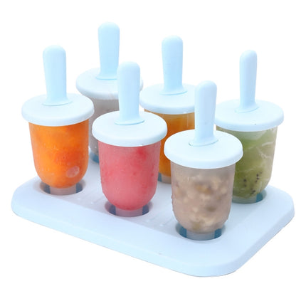 Summer DIY Creative Ice Making Box Popsicle Ice Cream Mould, Style:Jelly(Blue)-garmade.com