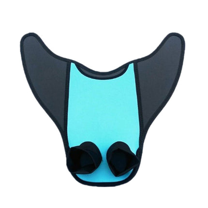 2 PCS Fish Tail Shaped Fins Swimming Training Equipment Snorkeling Flippers, Size: Adult(Blue)-garmade.com