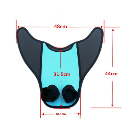 2 PCS Fish Tail Shaped Fins Swimming Training Equipment Snorkeling Flippers, Size: Adult(Blue)-garmade.com