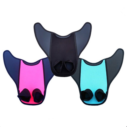 2 PCS Fish Tail Shaped Fins Swimming Training Equipment Snorkeling Flippers, Size: Adult(Black)-garmade.com