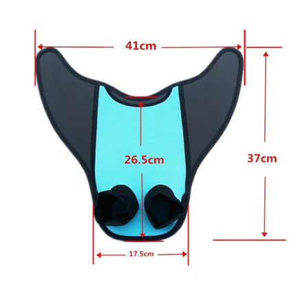 2 PCS Fish Tail Shaped Fins Swimming Training Equipment Snorkeling Flippers, Size: Child(Blue)-garmade.com