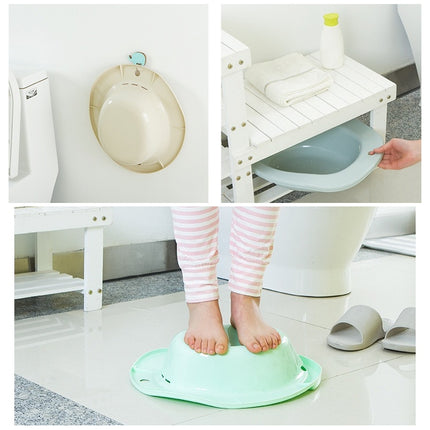3 PCS Toilet Basin Pregnant Women And Elderly People Avoid Squats Wash Basins(Blue)-garmade.com