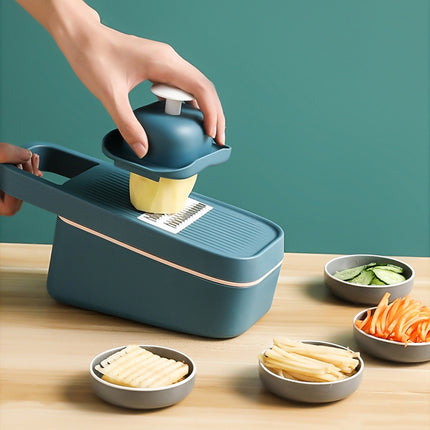 Multifunctional Vegetable Cutter Kitchen Potato Slicing Radish Shredder(Gray)-garmade.com