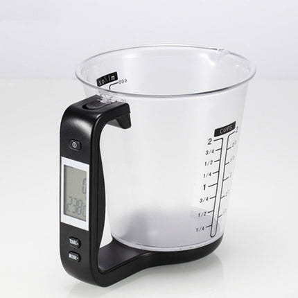 1000g / 1g Kitchen Electronic Scales Electronic Measuring Cup Baking DIY Measuring Tool(Black)-garmade.com