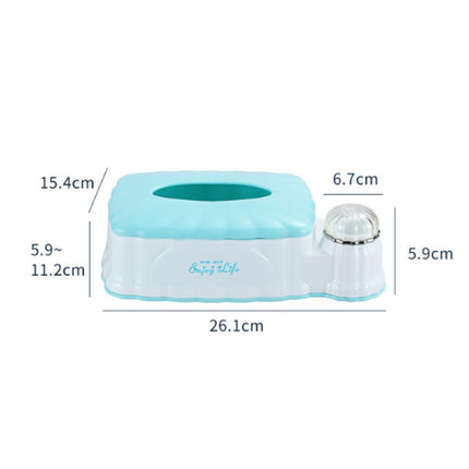 Living Room Plastic Retractable Tissue Box Household Multi-function Drawer Box with Toothpick Box(Blue)-garmade.com
