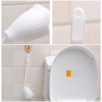 10 PCS Multifunctional Squeezing Type Cotton Toilet Cleaning Brush Creative Soft Hair Toilet Brush(White)-garmade.com