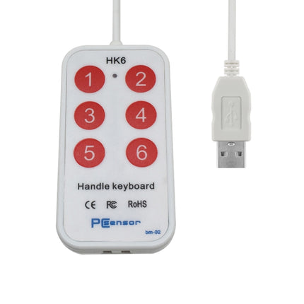 HK-6 6 Keys Custom PS Shortcut Keys Medical Ultrasound Acquisition USB Keypad, Cable Length: 2m-garmade.com