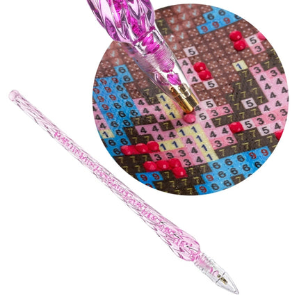 10 PCS Diamond Painting Pen DIY Cross Stitch Embroidery Crafts Sewing Diamond Painting Tool(Pink)-garmade.com