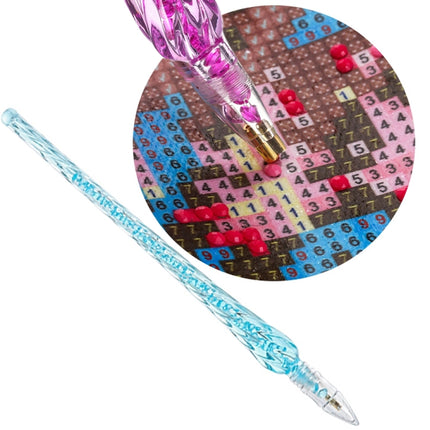10 PCS Diamond Painting Pen DIY Cross Stitch Embroidery Crafts Sewing Diamond Painting Tool(Blue)-garmade.com