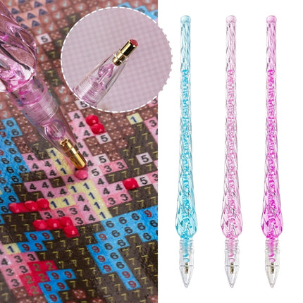 10 PCS Diamond Painting Pen DIY Cross Stitch Embroidery Crafts Sewing Diamond Painting Tool(Purple)-garmade.com