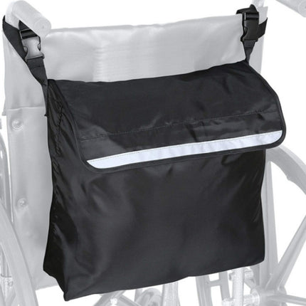 Outdoor Electric Wheelchair Armrest Storage Bag, Size: 18x16x8 inches(Black)-garmade.com