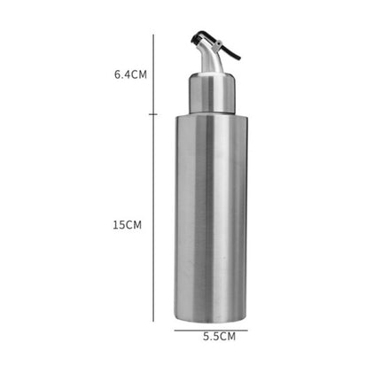 Cylindrical Seasoning Bottle Stainless Steel Oil Pot, Capacity:350 ml(B)-garmade.com