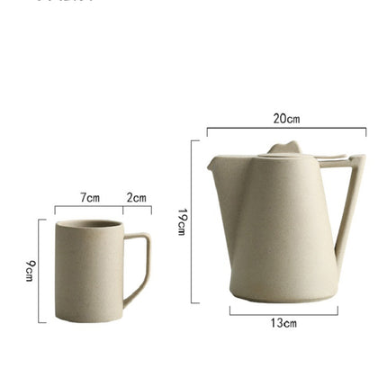 Personality Creative Ceramic Retro Tea Set, Style:Terracotta water set-garmade.com