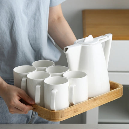 Personality Creative Ceramic Retro Tea Set, Style:White porcelain water set-garmade.com