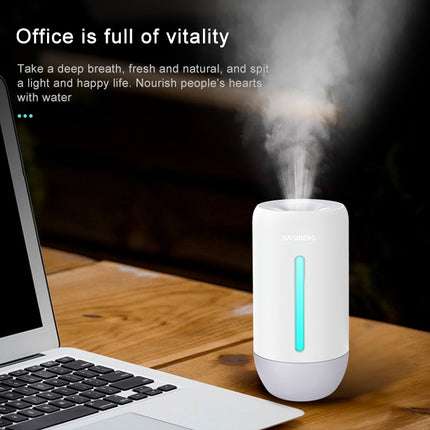 FUQINS Water Cup Mini Air Humidifier USB Colorful Night Light Car Home Silent Aromatherapy Diffuser(White)-garmade.com