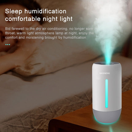 FUQINS Water Cup Mini Air Humidifier USB Colorful Night Light Car Home Silent Aromatherapy Diffuser(White)-garmade.com
