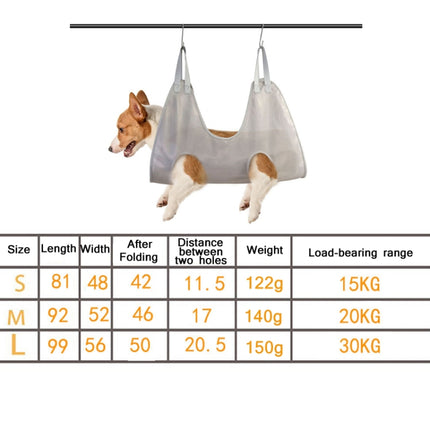 Small & Medium Pet Grooming Polyester Hanging Hammock With Trimming Tool, Size:S(Red)-garmade.com