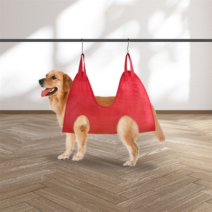 Small & Medium Pet Grooming Polyester Hanging Hammock With Trimming Tool, Size:M(Orange)-garmade.com