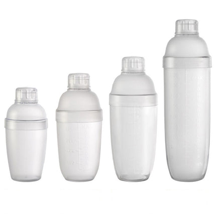 3 PCS Shaker Cup PC Oz Cup Shaker With Scale Shaker Shaker Milk Teapot Juice Jug, Size:350ml, Style:Ordinary Transparent-garmade.com