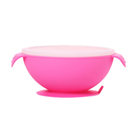 Food Grade Silicone Anti-fall Anti-slip Baby Food Supplement Bowl Suction Cup Bowl(Nude Pink)-garmade.com