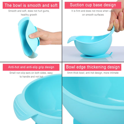 Food Grade Silicone Anti-fall Anti-slip Baby Food Supplement Bowl Suction Cup Bowl-garmade.com
