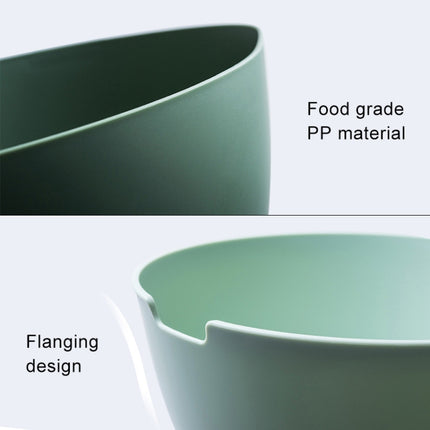 Kitchen Rice Pan Double-dish Vegetable Drain Basket Plastic Fruit Basket, Color:U Shape Light Green-garmade.com