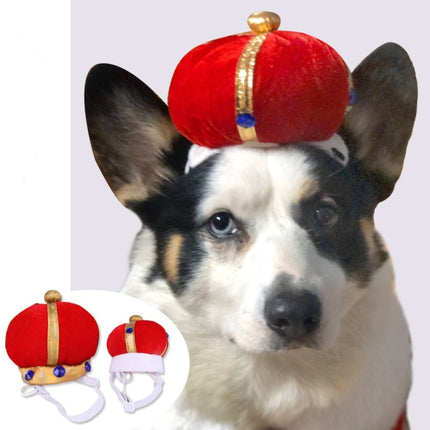 2 PCS Pet Crown Hat Creative Funny Dog Cat Headdress, Size: L-garmade.com