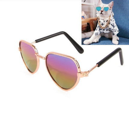 4 PCS Creative Pet Accessories Dog Cat Polarized Light Sunglasses(Dazzling)-garmade.com