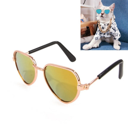 4 PCS Creative Pet Accessories Dog Cat Polarized Light Sunglasses(Dazzling Red)-garmade.com