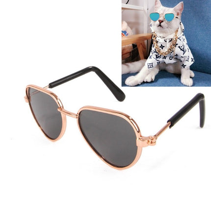 4 PCS Creative Pet Accessories Dog Cat Polarized Light Sunglasses(Black)-garmade.com