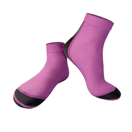 DIVE & SAIL 1.5mm Neoprene + Nylon Snorkeling Socks Diving Socks Anti-slip Anti-scratch Beach Socks, Size:S (33-35)(Women Purple)-garmade.com