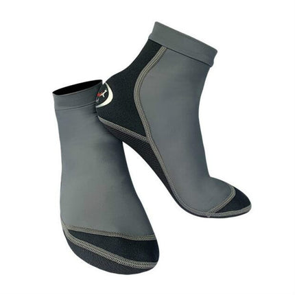 DIVE & SAIL 1.5mm Neoprene + Nylon Snorkeling Socks Diving Socks Anti-slip Anti-scratch Beach Socks, Size:M (36-38)(Men Gray)-garmade.com