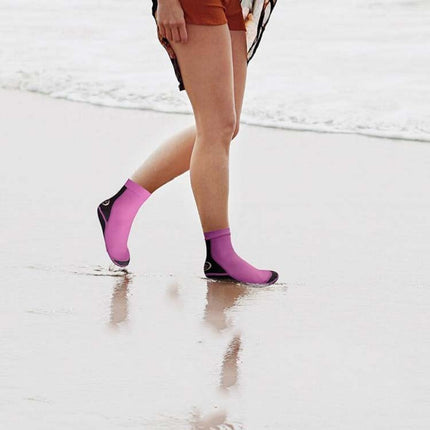 DIVE & SAIL 1.5mm Neoprene + Nylon Snorkeling Socks Diving Socks Anti-slip Anti-scratch Beach Socks, Size:M (36-38)(Women Red)-garmade.com