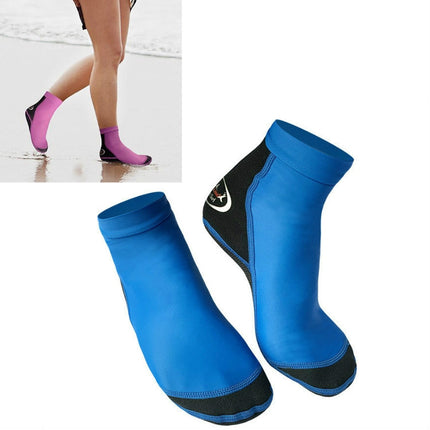DIVE & SAIL 1.5mm Neoprene + Nylon Snorkeling Socks Diving Socks Anti-slip Anti-scratch Beach Socks, Size:L (39-42)(Men Blue)-garmade.com