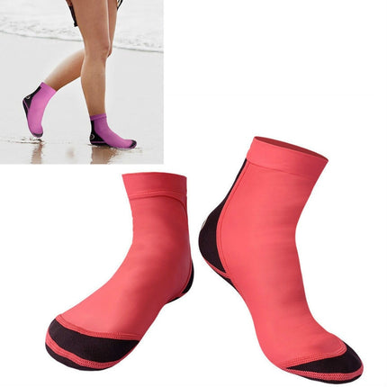 DIVE & SAIL 1.5mm Neoprene + Nylon Snorkeling Socks Diving Socks Anti-slip Anti-scratch Beach Socks, Size:L (39-42)(Women Red)-garmade.com