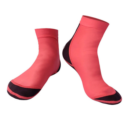 DIVE & SAIL 1.5mm Neoprene + Nylon Snorkeling Socks Diving Socks Anti-slip Anti-scratch Beach Socks, Size:L (39-42)(Women Red)-garmade.com